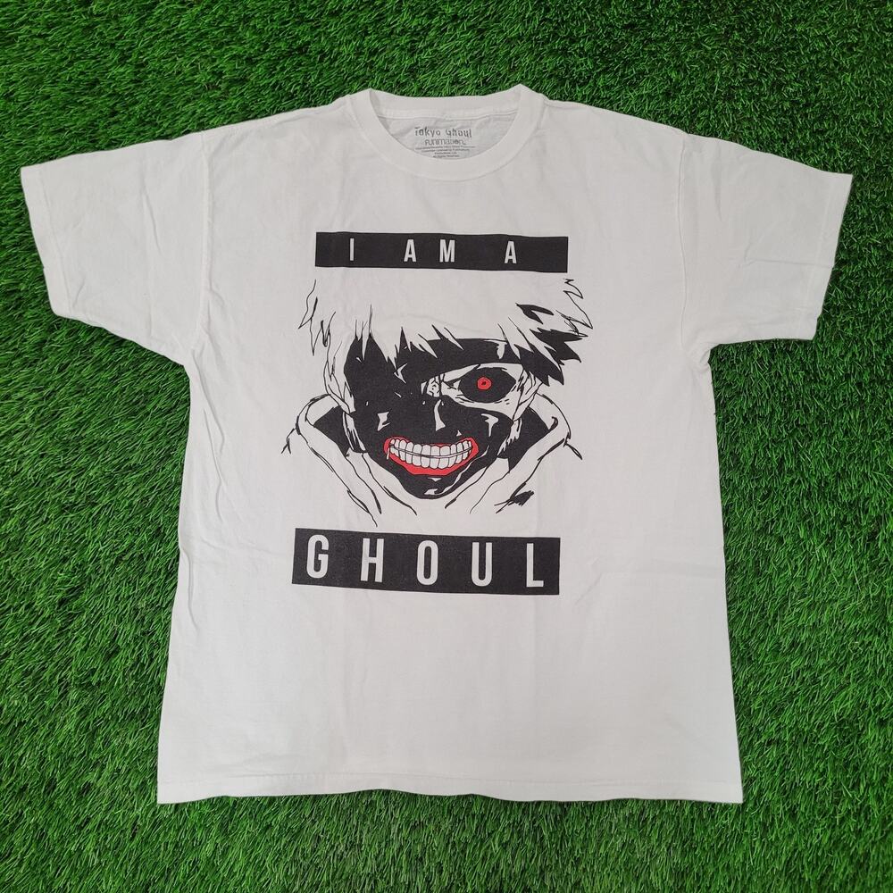 Tokyo-Ghoul Ken-Kaneki Anime Manga Shirt Large 21x27 Cropped
